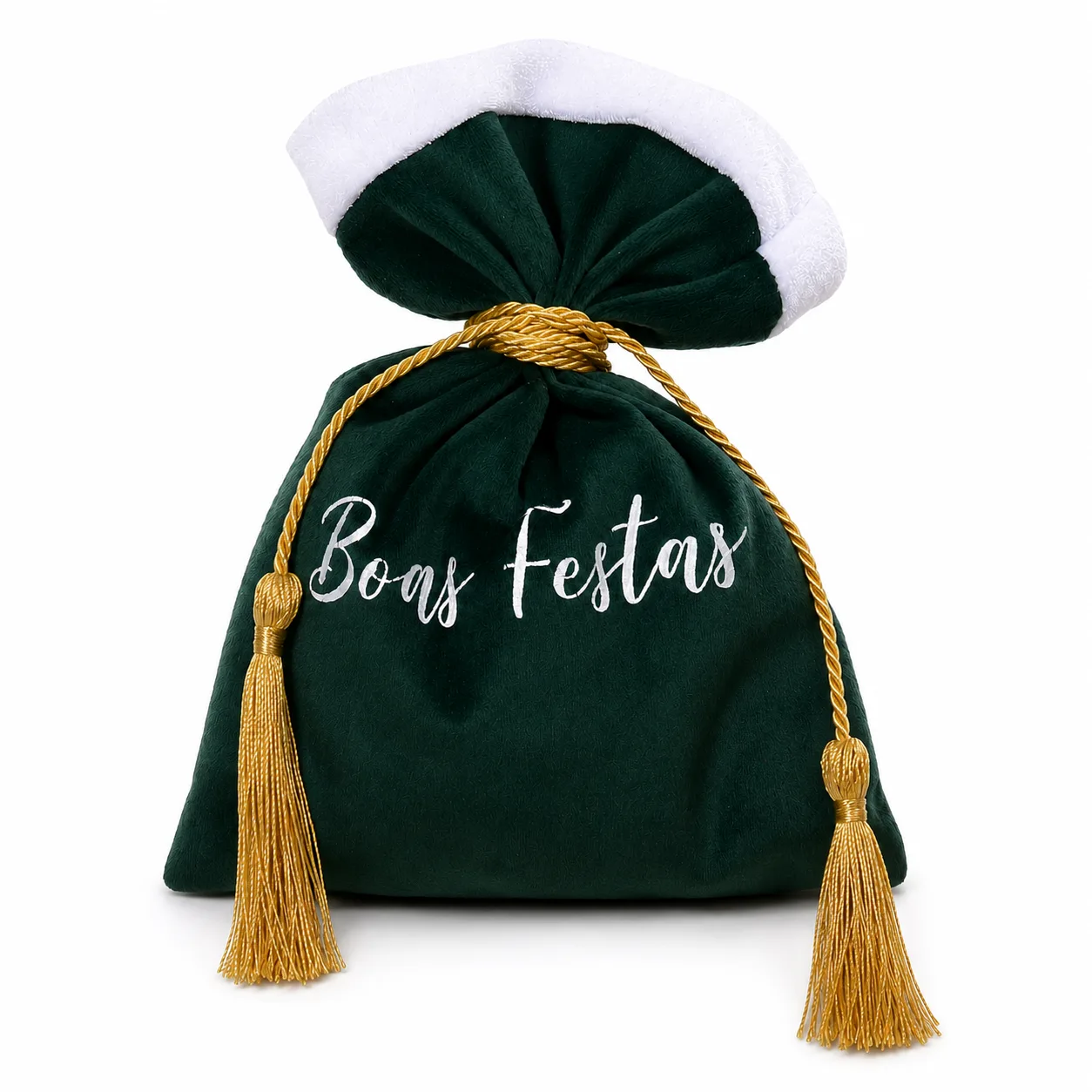 Embalagem para Presente Natalina Boas Festas Verde
