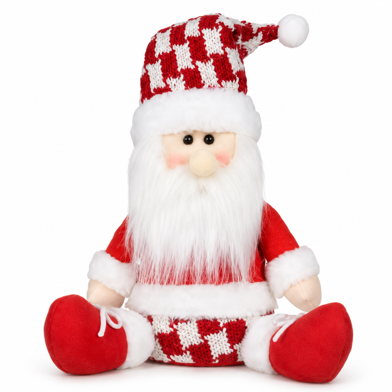 Boneco Natal Papai Noel Sentado Vermelho 32 cm