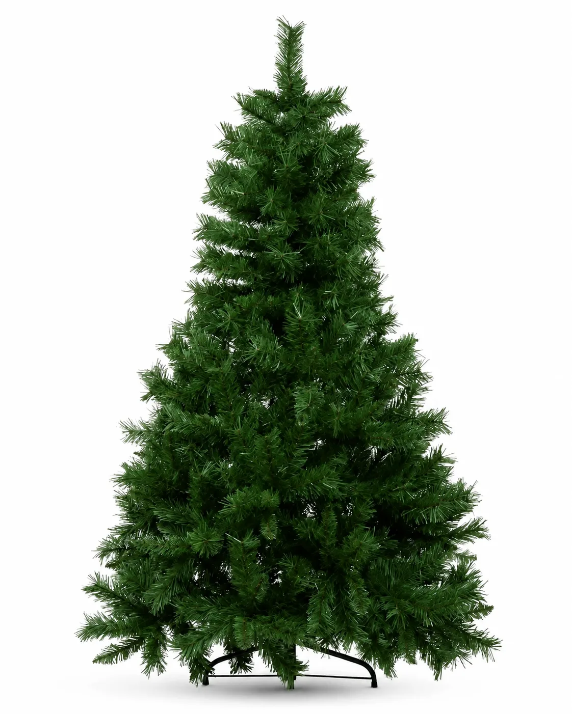 Árvore natal new michigan 1225 tips com base metal verde 2,4 m