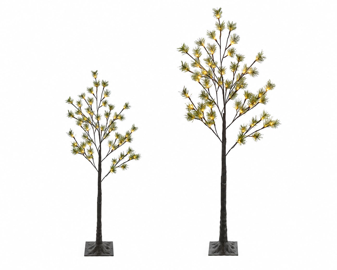 Árvore 56 Led não Pisca Bivolt Marrom 1 5 m