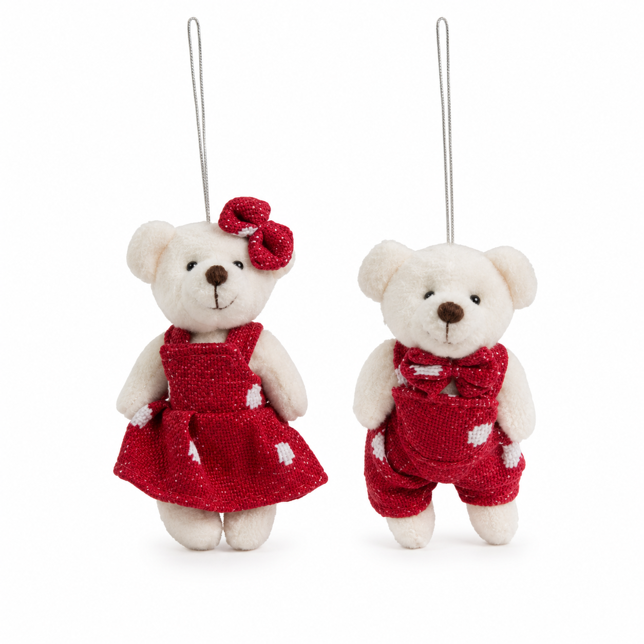 Enfeite Natal Urso Sortido vermelho Com 01 unidade 10 cm