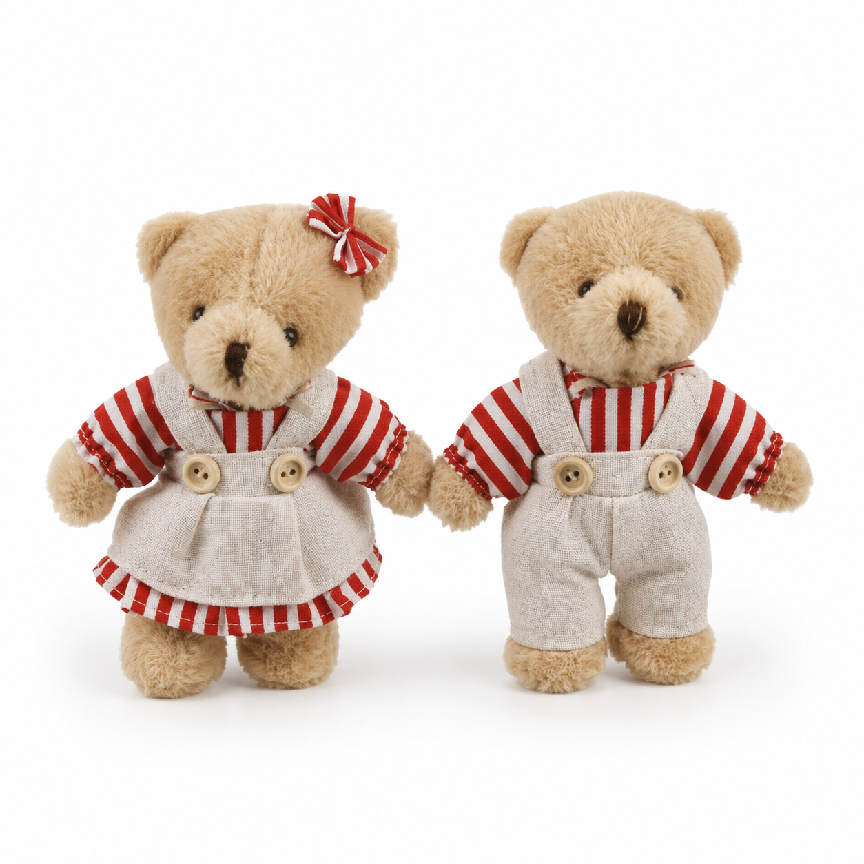 Enfeite Natal Urso Vermelho Branco Com 01 Unidade 11 cm