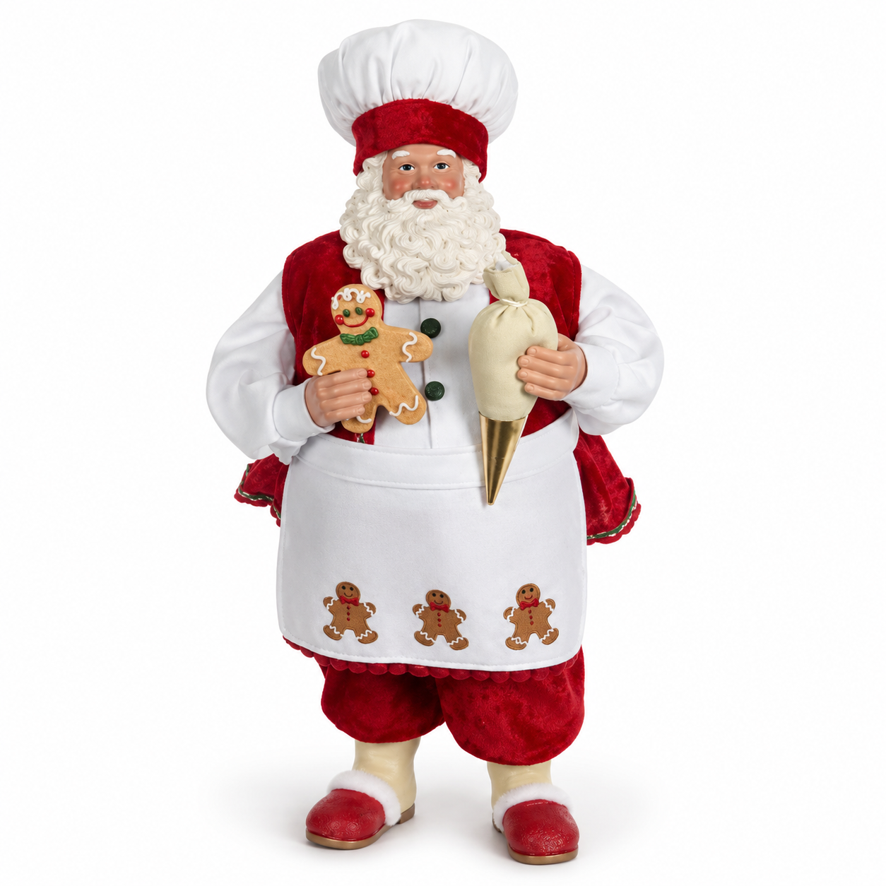 Resina Natal Papai Noel Confeiteiro Colorido 27.5 cm