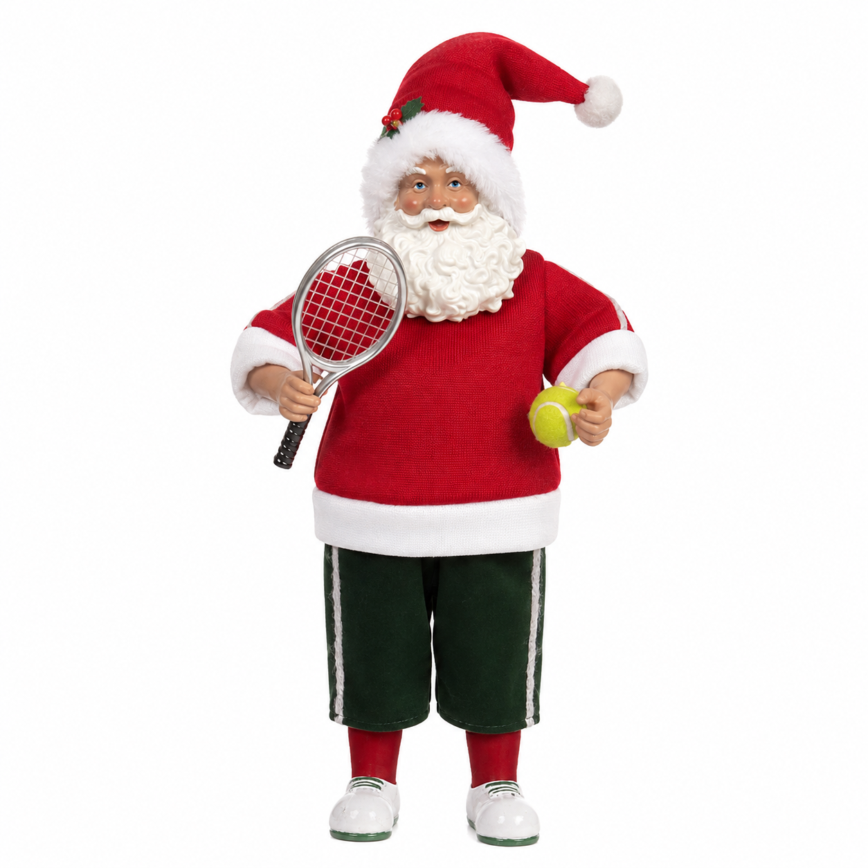 Resina Natal Papai Noel Tênis Vermelho 30 cm
