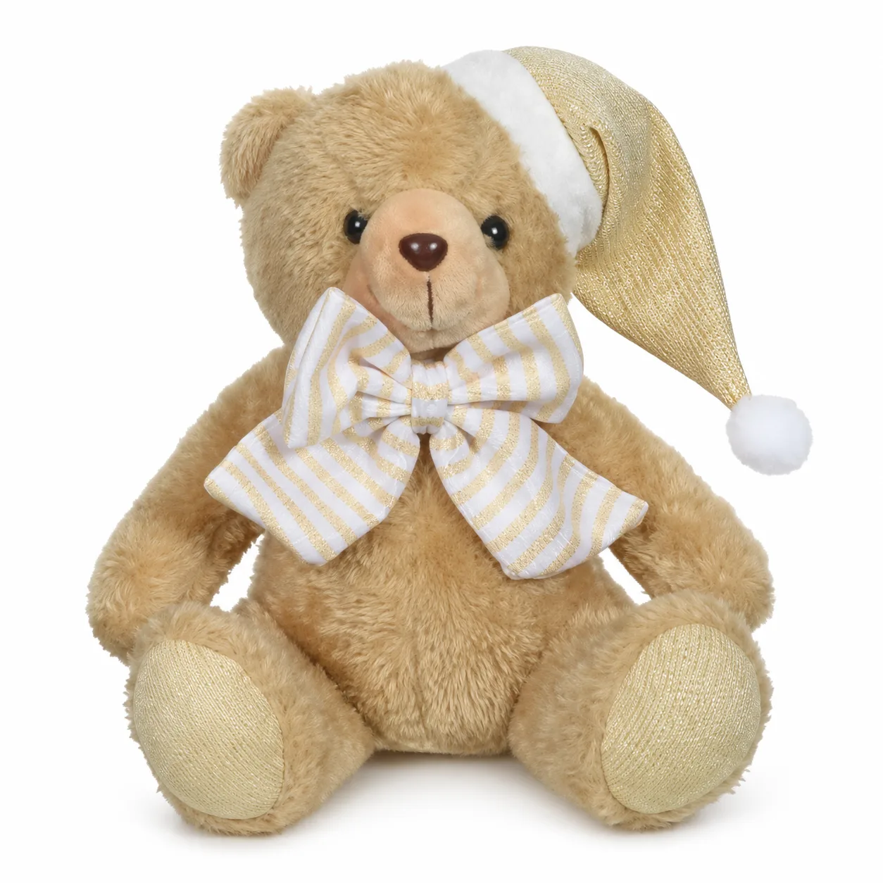 Enfeite Natal Decorativo Urso Bege 20 cm