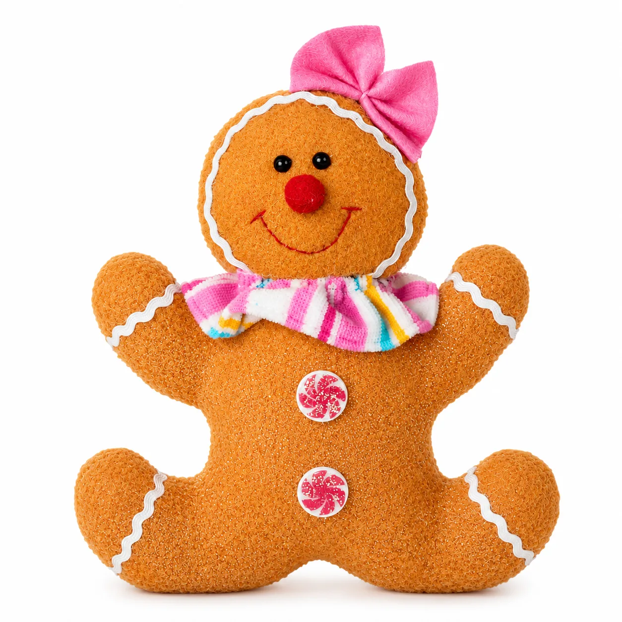 Boneco Gingerbread Menina Pendurar Colorido 21 cm