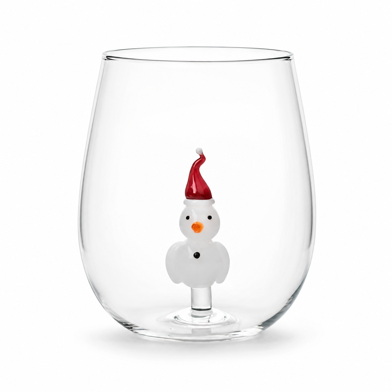 Copo de Vidro Snowman 450 ml 11 X 7 cm