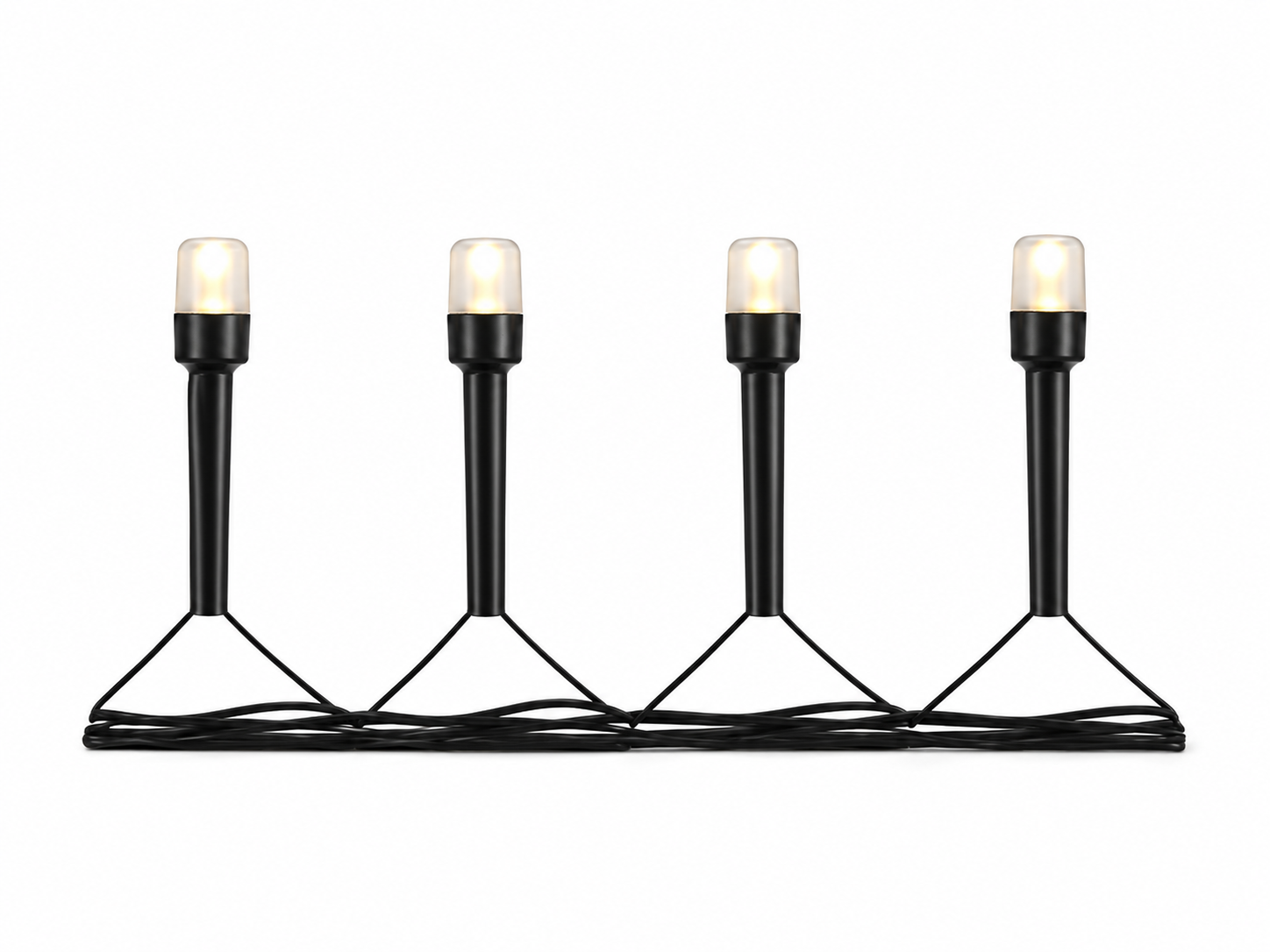 Cordão 1000 LEDs Fio Verde com 8 Funções 220V Branco Quente 80 m