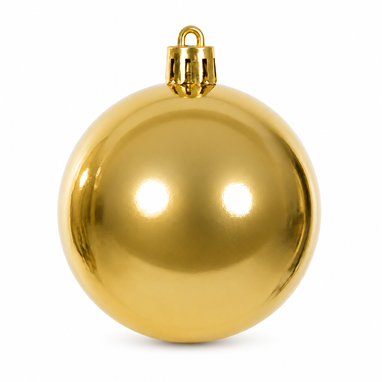 Bola Perolada Tubo Dourado com 4 Unidades 10 cm