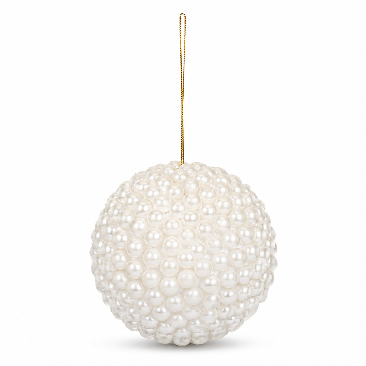Bola Decorativa de Natal Branca 10 cm