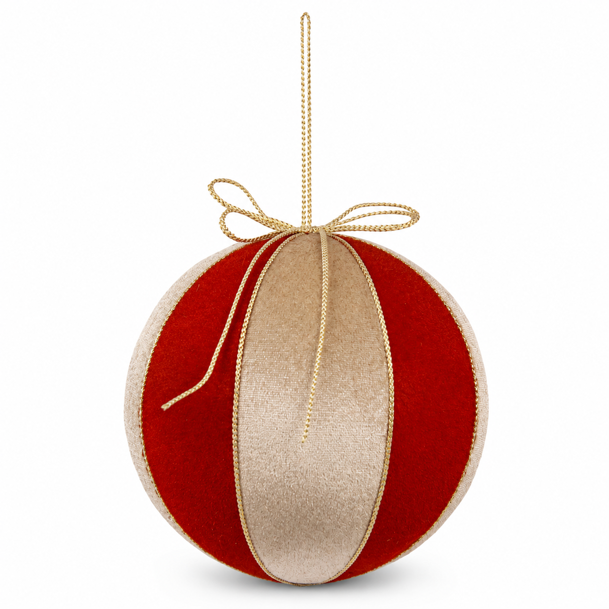 Bola Decorativa Natal Vermelho Champanhe 10 cm