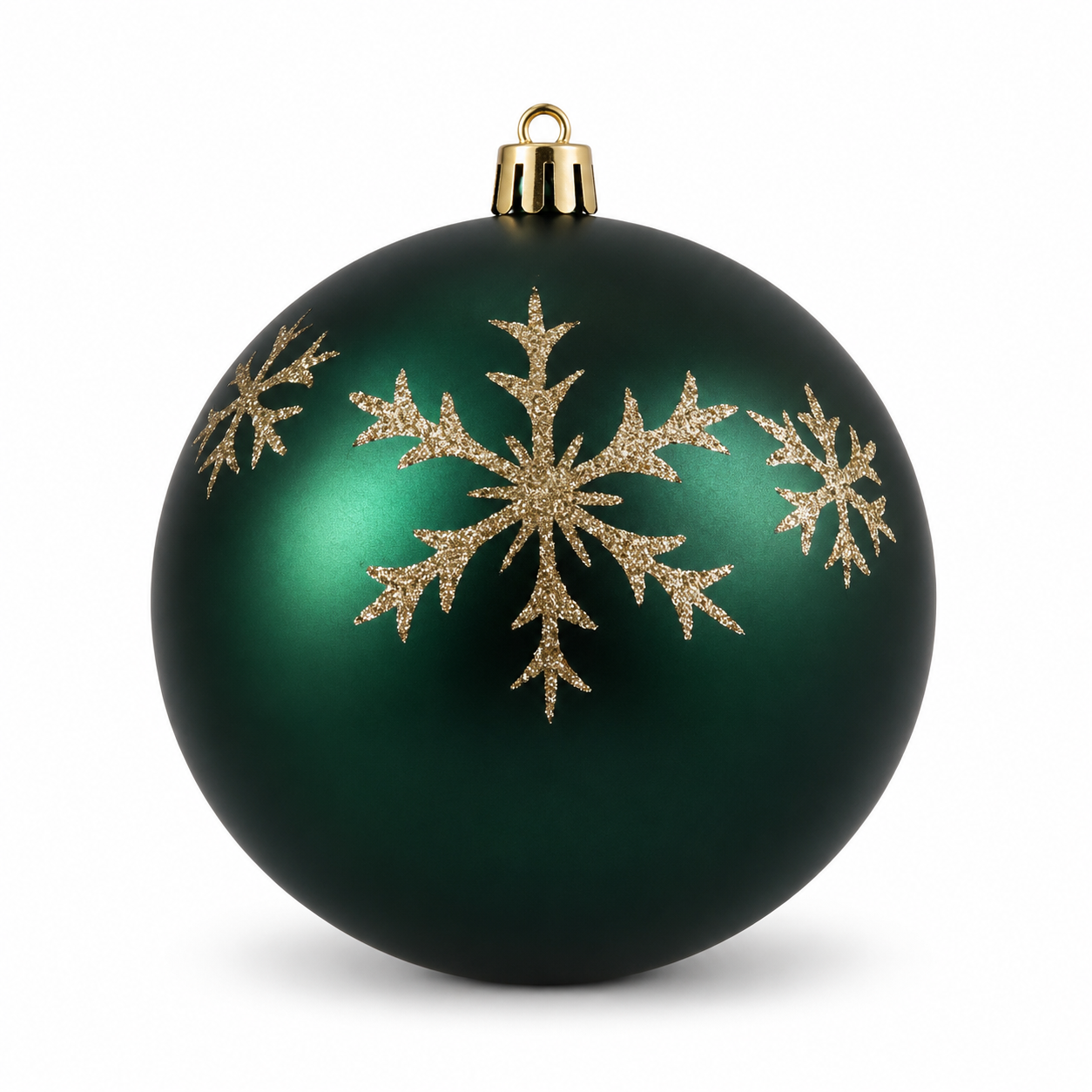 Bola Decorada Natal com 4 Unidades Verde 10 cm
