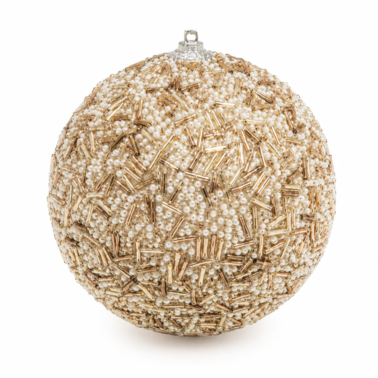 Bola Decorativa Natal Dourada 3 Undades 10 cm