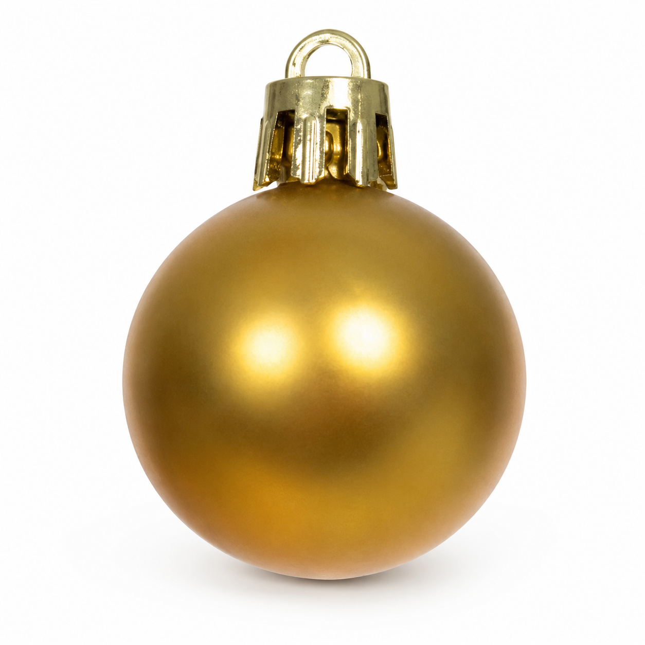 Bola Natal em Tubo Fosca Dourado com 12 Unidades 3 cm