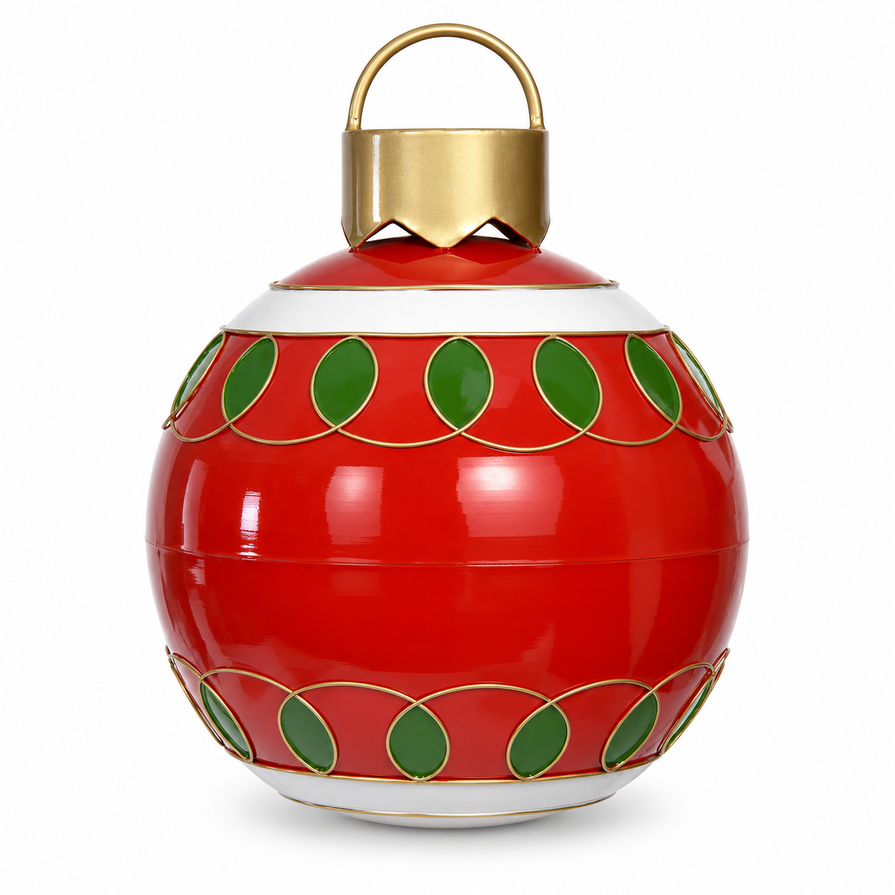 Bola Decorativa Natal em Metal Colorido 33.3 x 30 x 36.5 cm