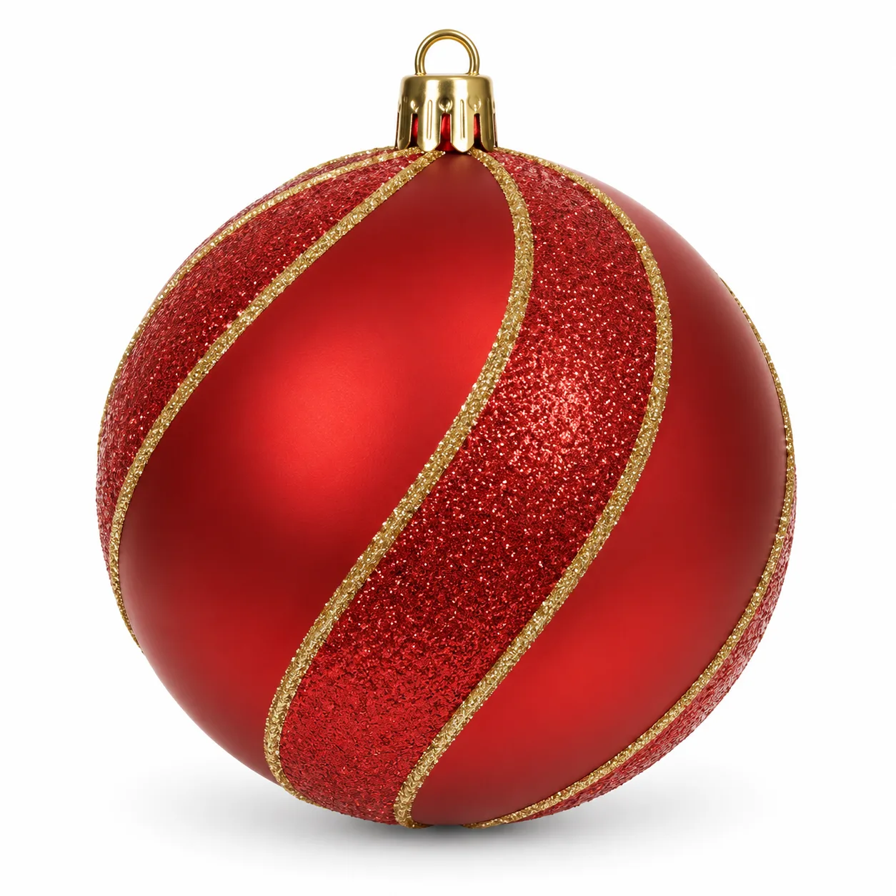 Bola Decorativa Natal Vermelho 3 Unidades 8 cm