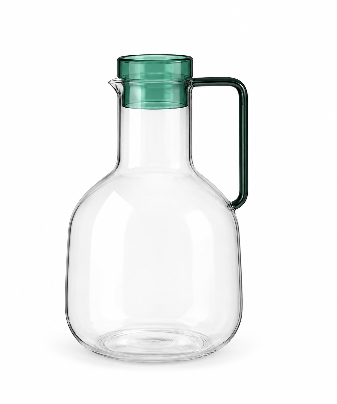 Jarra em Vidro Borossilicato com Detalhe Verde 1700 ml 23 X 13 X 13 cm