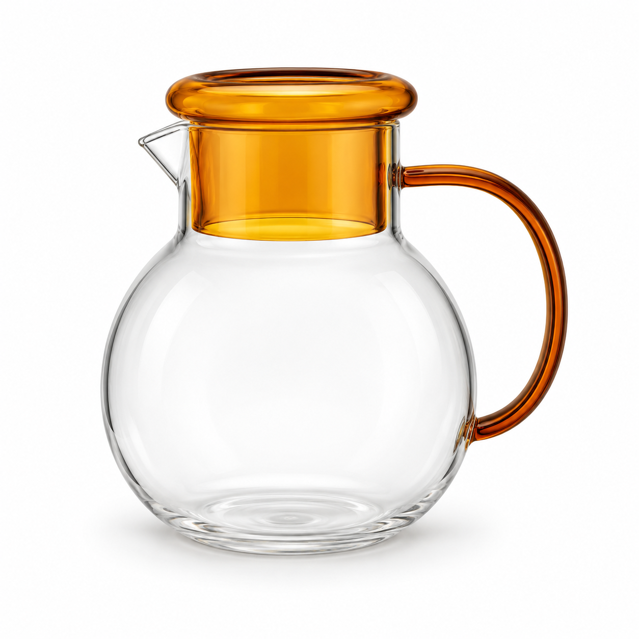Jarra em Vidro Borossilicato com Detalhe Âmbar 1200 ml 17 X 17 X 17 cm