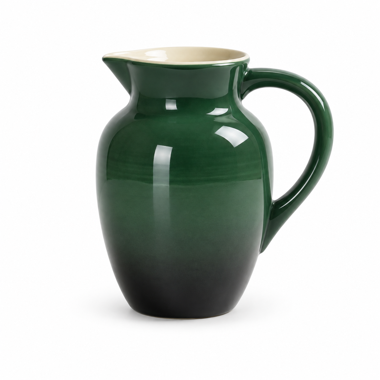 Jarra em Cerâmica Valentina Verde Degradê 1L 23 X 13 X 20 cm