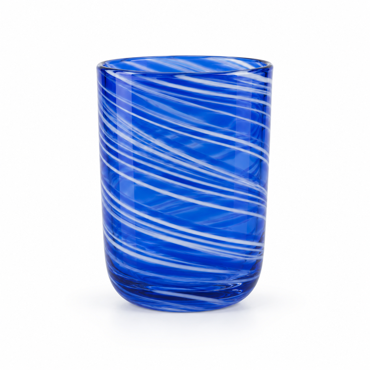 Conjunto de Copos em Vidro Azul 6 Peças 350 ml 11 X 8 cm