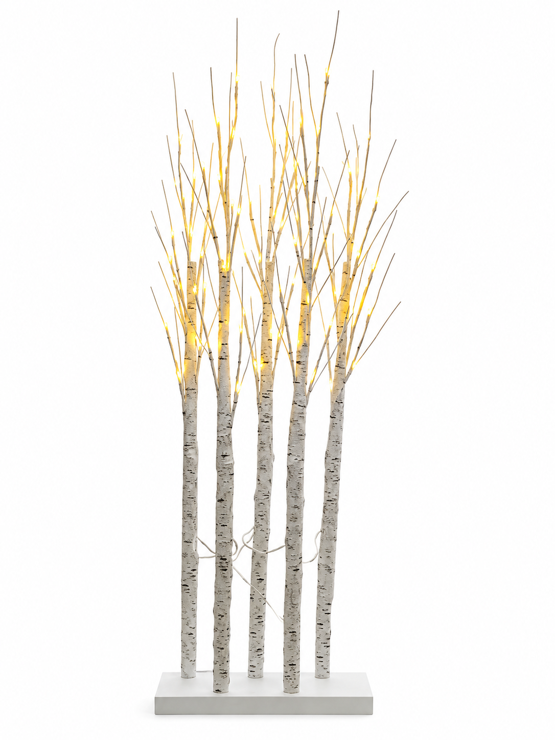 Árvore Decorativa com 70 LEDs Fixos Bivolt Branco 1,2 m