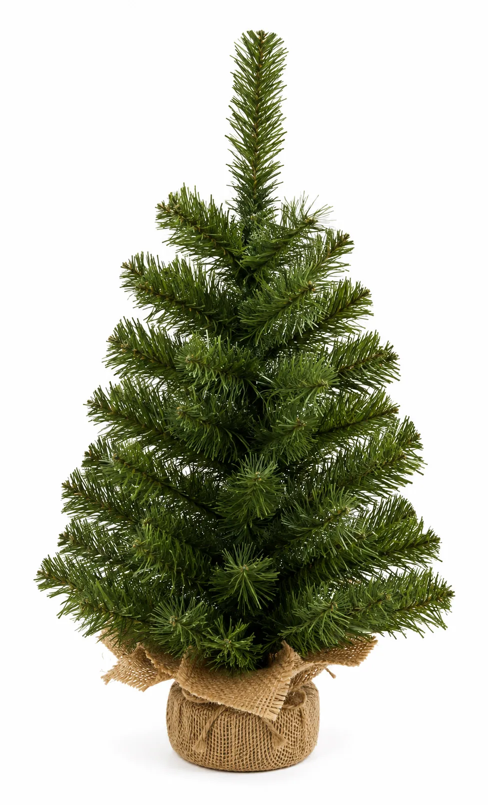Árvore de Natal com Base Juta 68 Tips Verde 60 cm