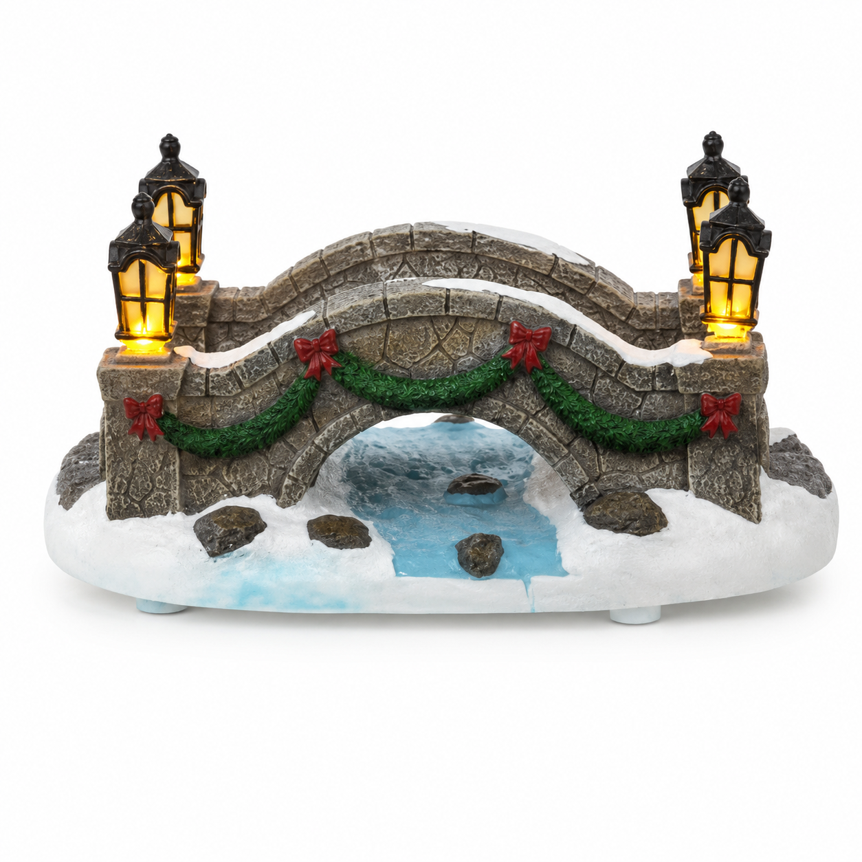 Figura Natal Ponte com Pilha Colorido