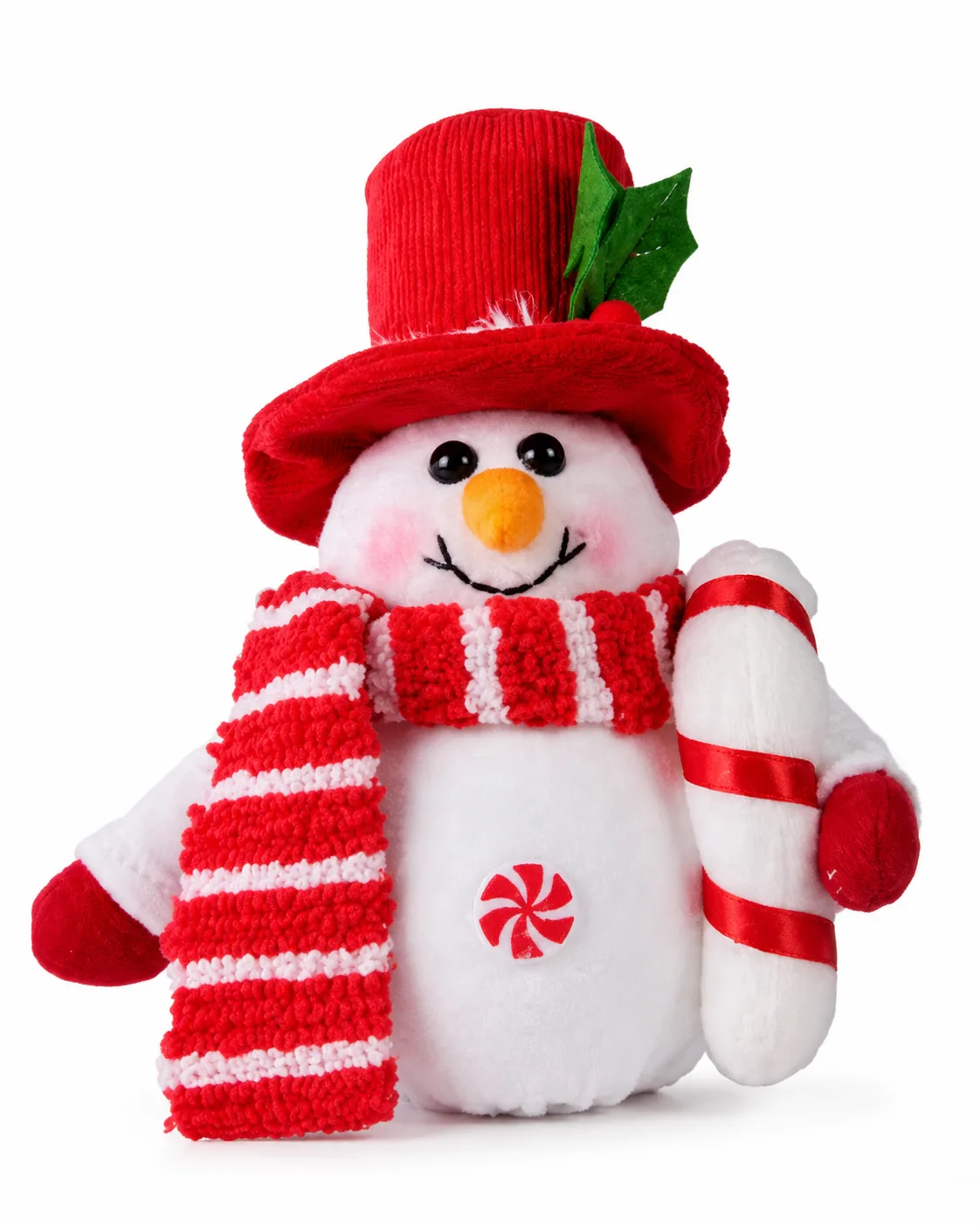 Boneco Natalino Pendurar com LED Vermelho Branco 15 cm