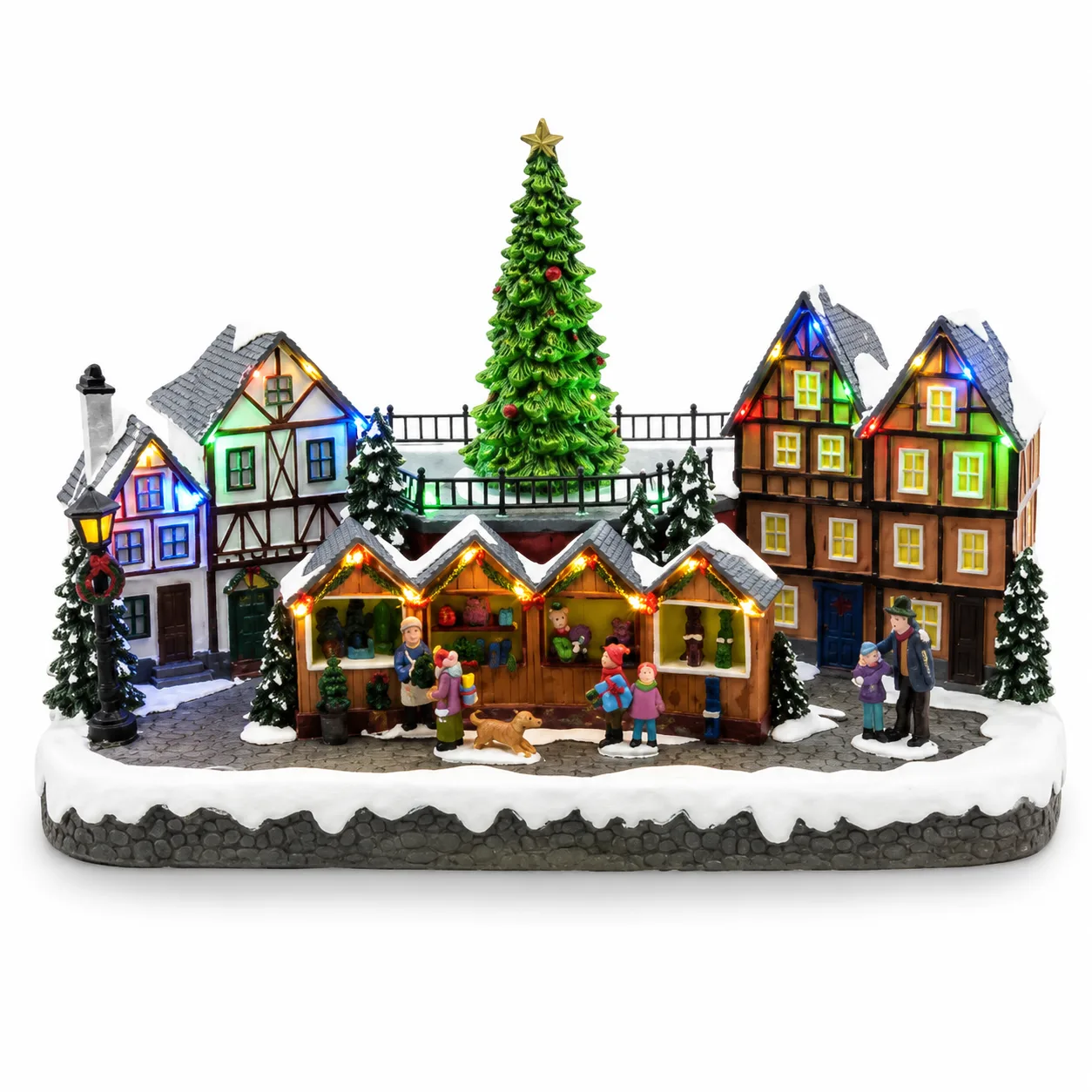 Vila de Natal em Resina Bivolt Colorido
