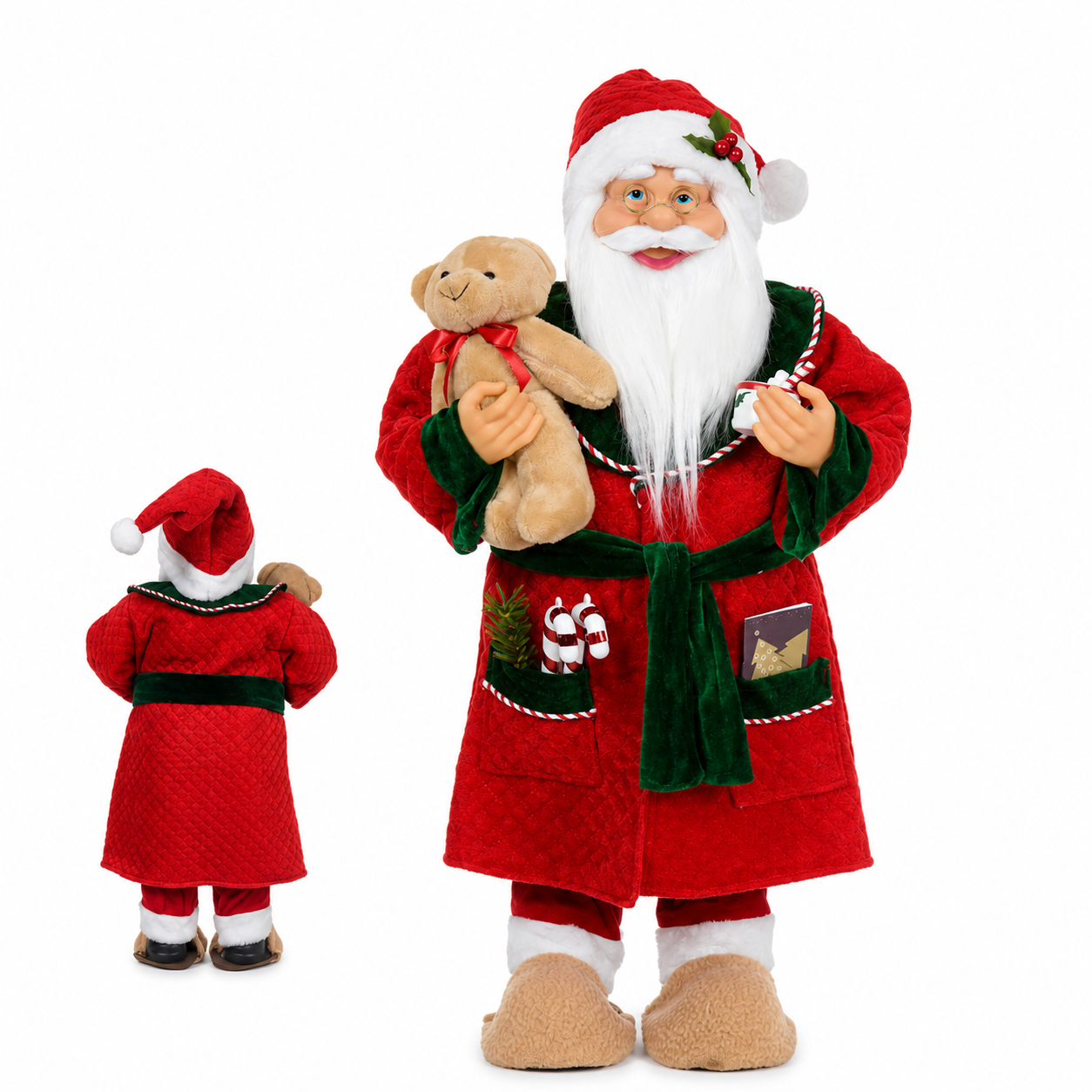 Papai Noel Natal Pijama Vermelho 60 cm