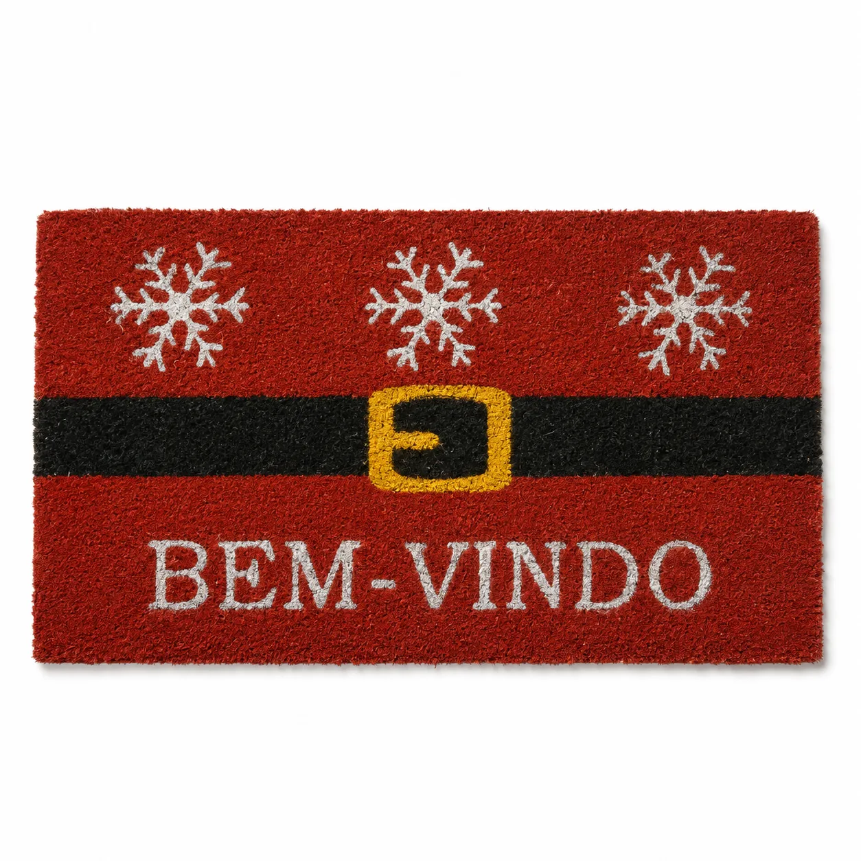 Capacho Decorativo Natal Bem Vindo 33 x 60 cm