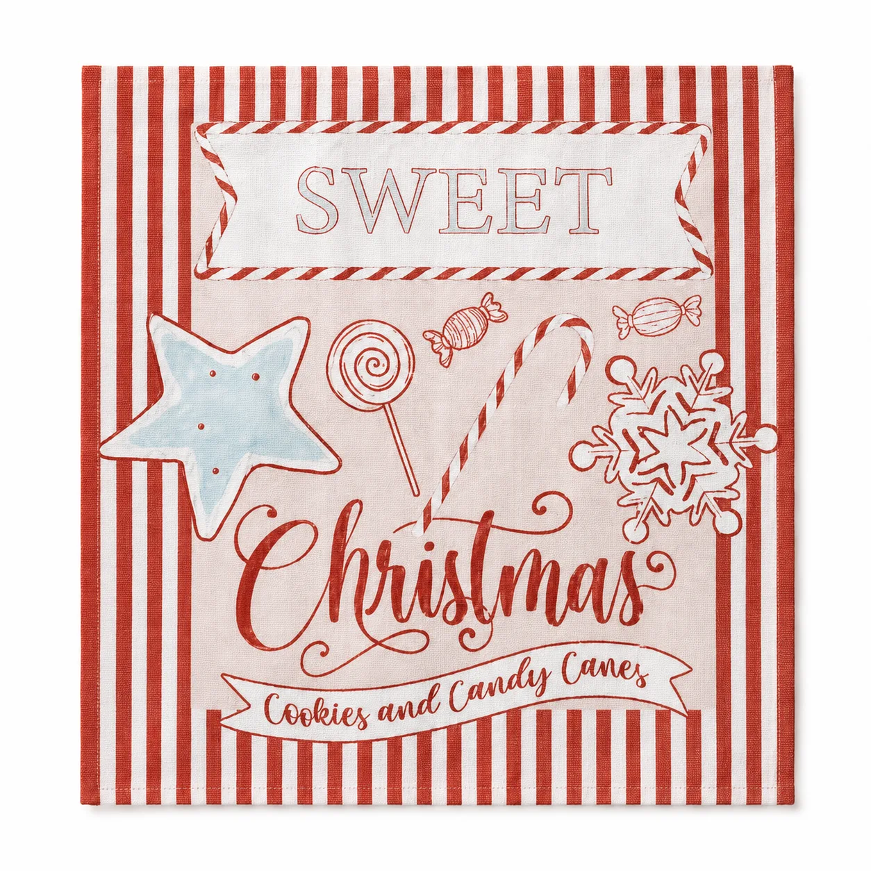 Guardanapos Papel Cookies Candy Canes Natal 20 Und Vermelho