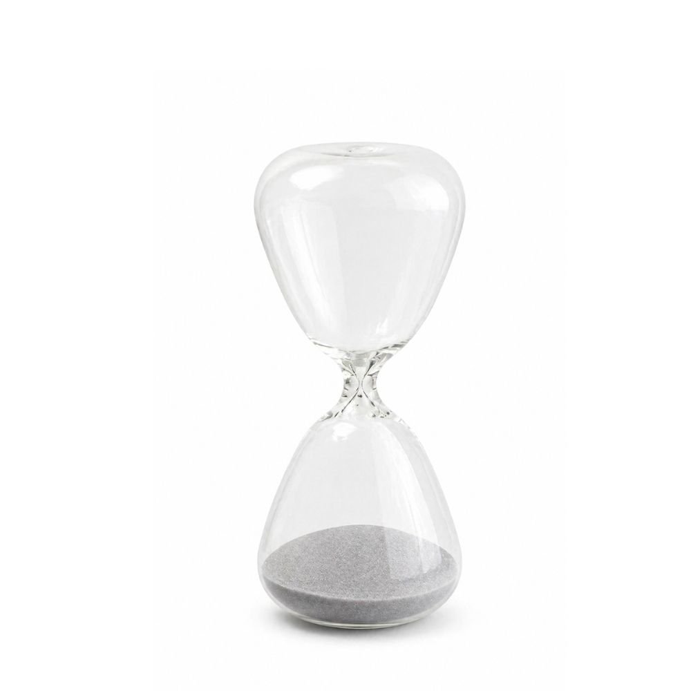 Ampulheta Decorativa Vidro 30 Minutos Cinza