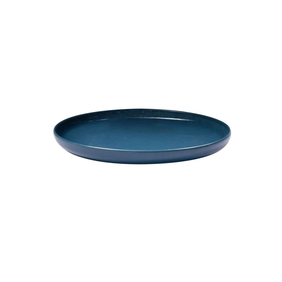 Prato Sobremesa Porcelana Moderna Glossy Azul