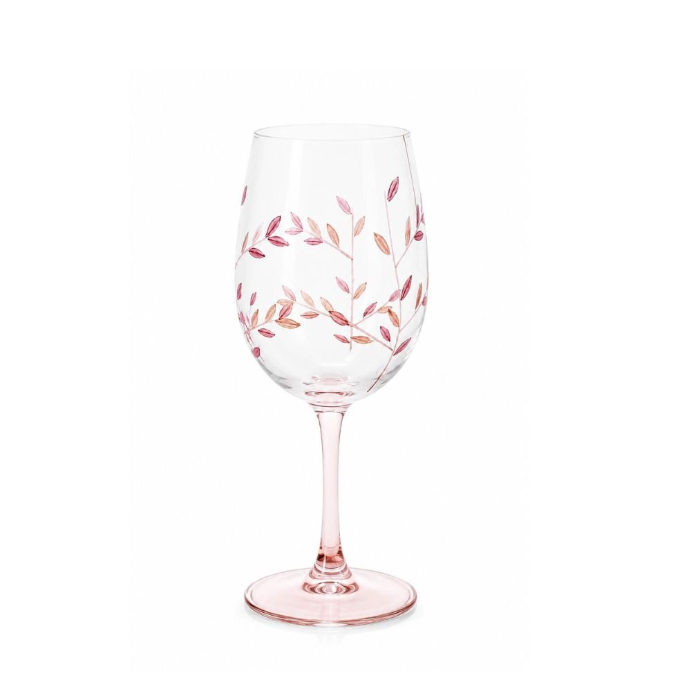 Taça Vinho Branco 420ml Folhas Laranja