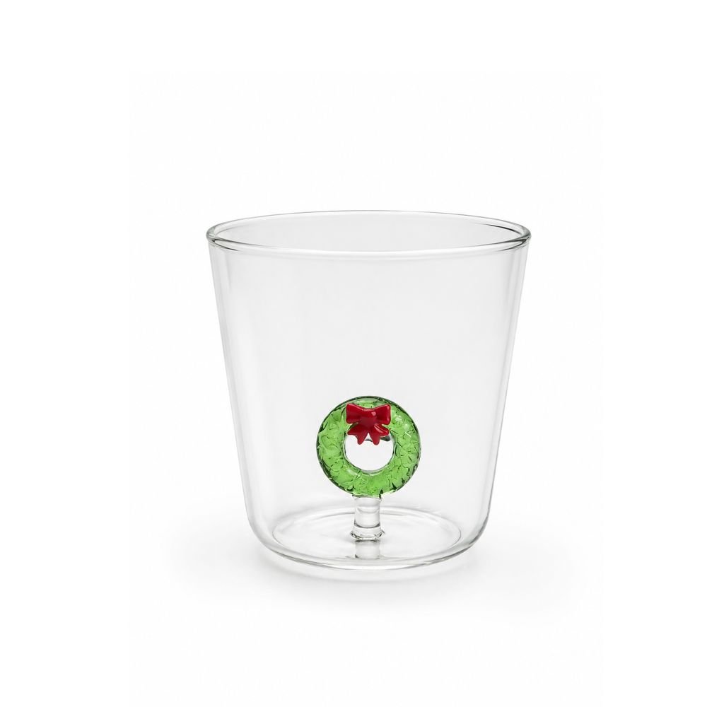 Copo Vidro Guirlanda 300ml 9 x 8 cm
