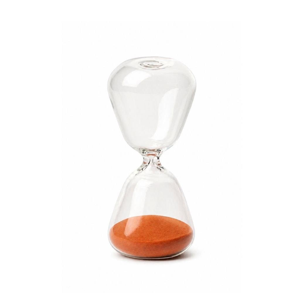 Ampulheta Decorativa Vidro 15 Minutos Terracota