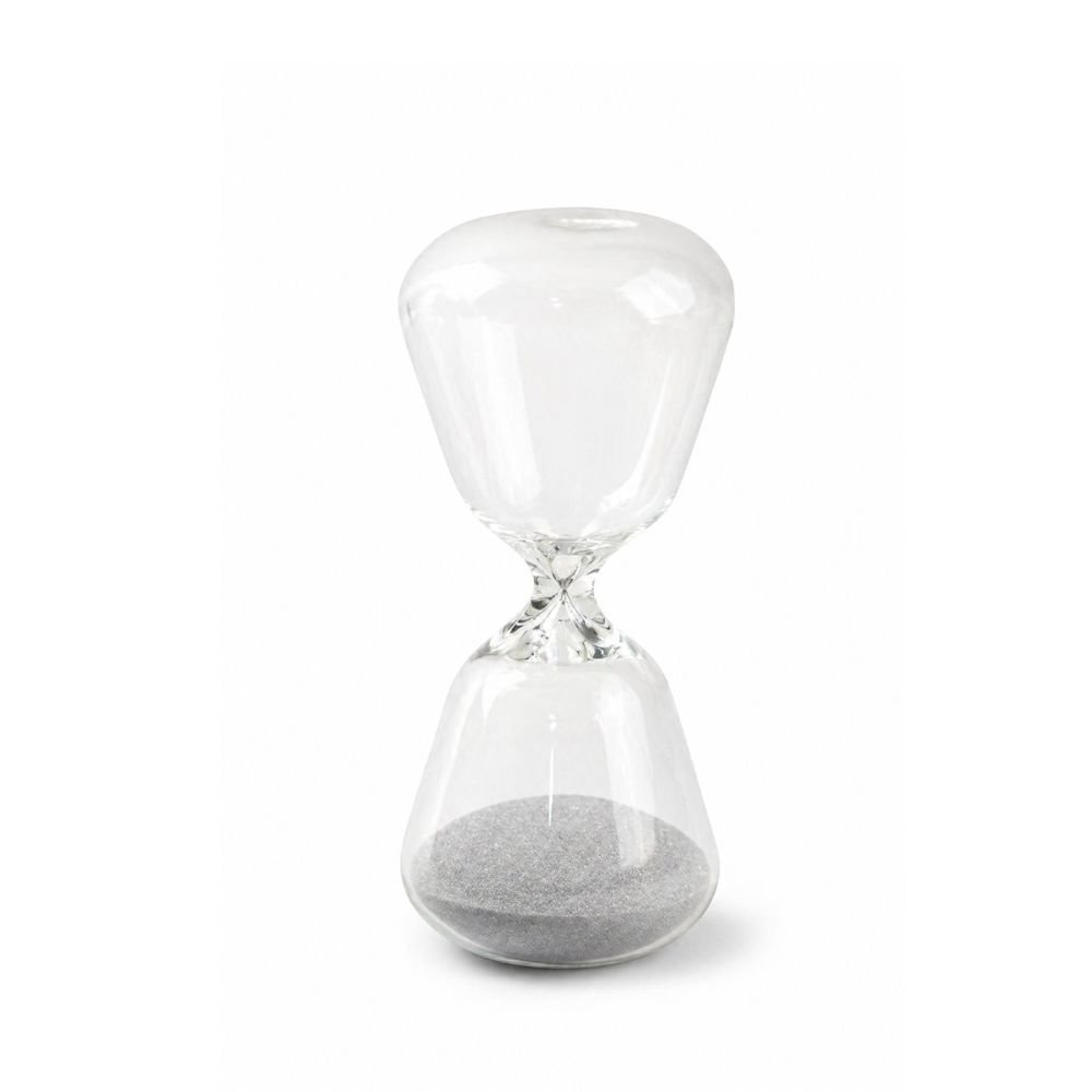 Ampulheta Decorativa Vidro 15 Minutos Cinza