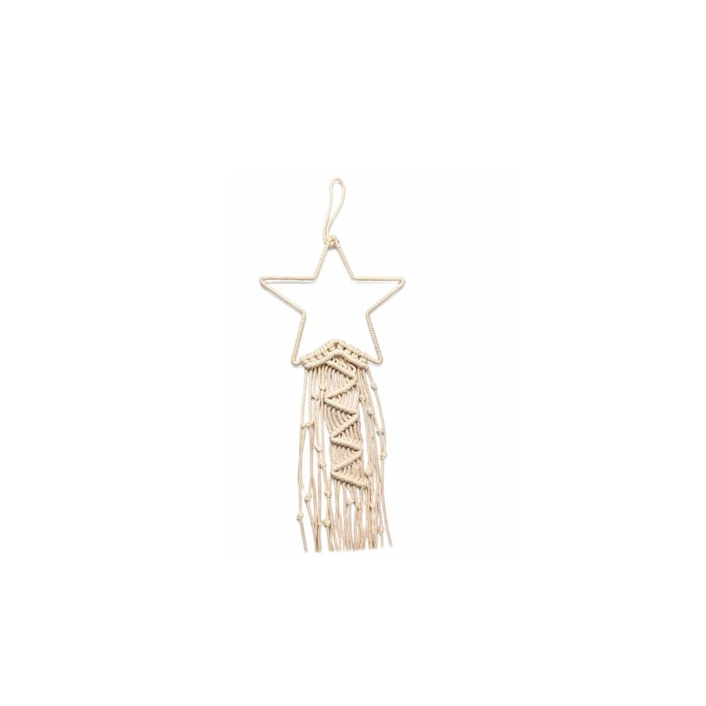Estrela Decoartiva Macrame com Franjas