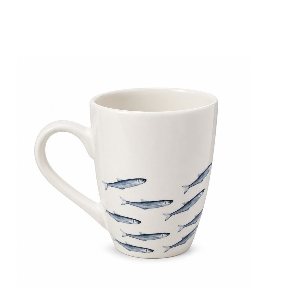 Caneca Porcelana c estampa de Peixe 350ml