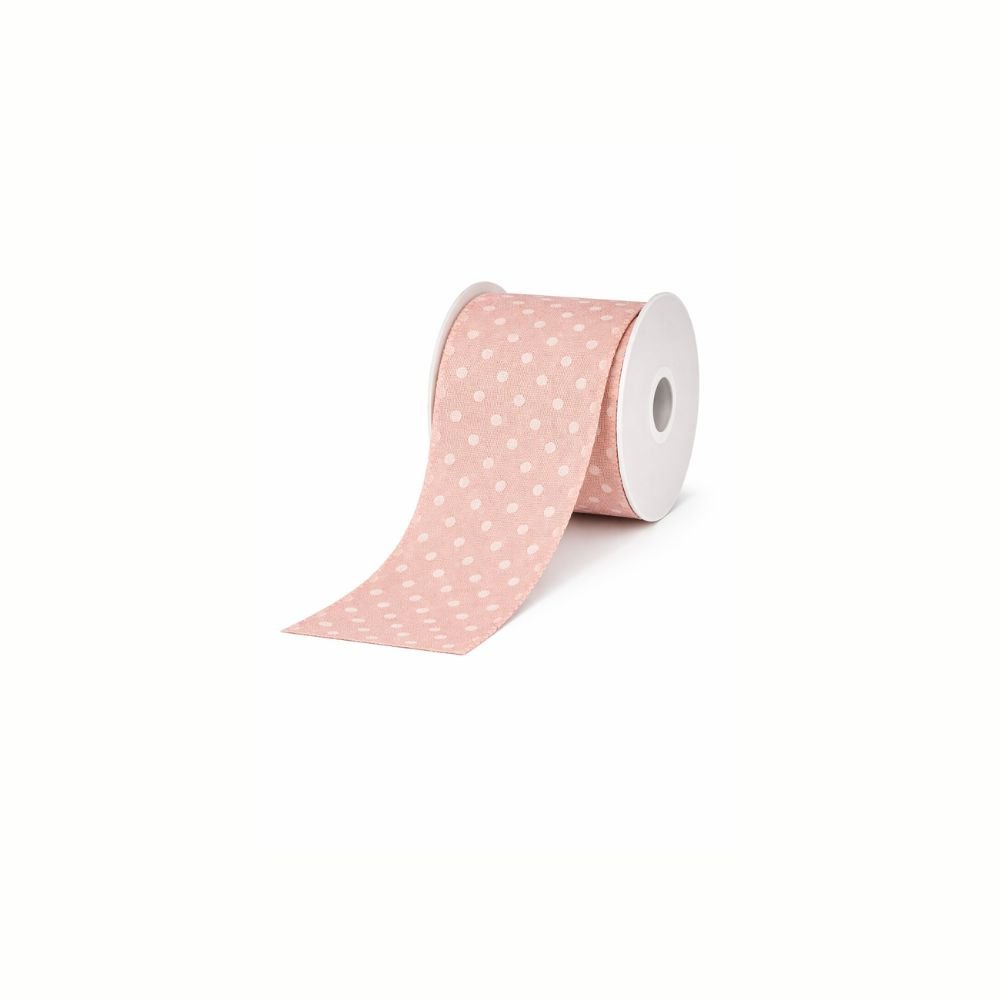Fita Aramada em Tecido Poá Rosa