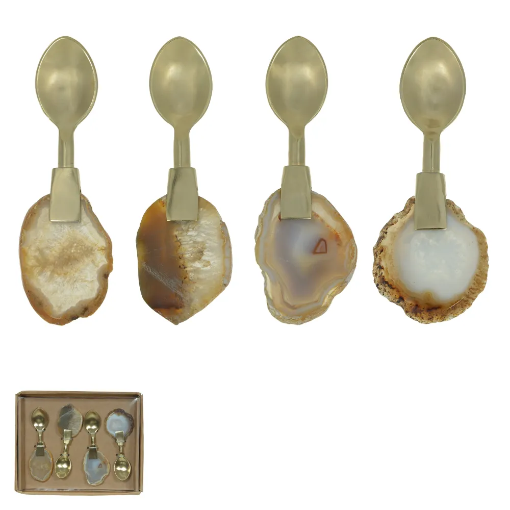 Conjunto Colheres em Aço Inox com 4 Peças Ágata