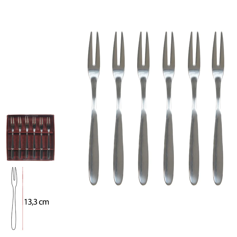 Kit garfos aço inox com 06 peças classic