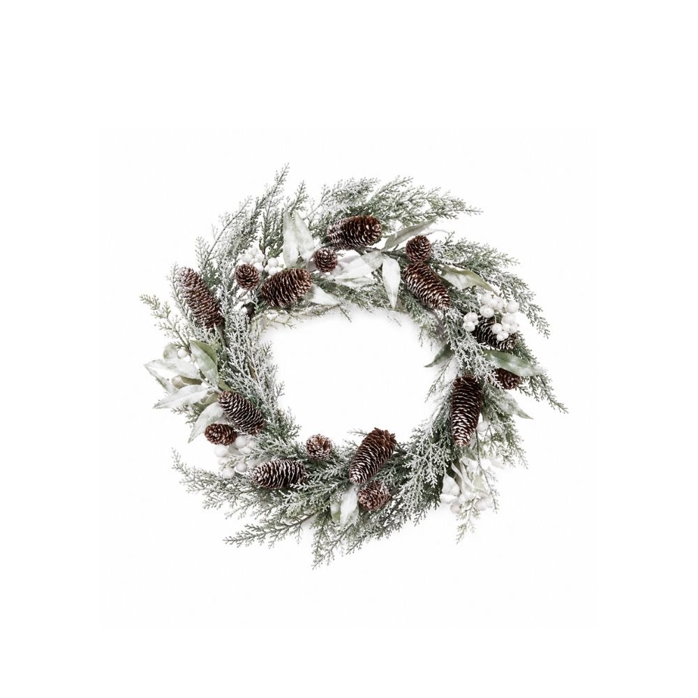 Guirlanda Natal Berry Branco 52 cm