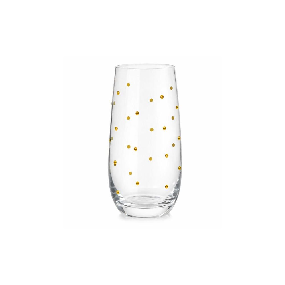 Conjunto de Copo Dots Transparente 530 ML com 4unidades